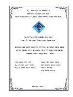 khảo sát một số yếu tố ảnh hưởng đến khả năng phân giải bã mía của tổ hợp vi khuẩn trong điều kiện hiếu khí