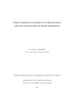 Music content analysis on audio quality and its application to music retrieval 