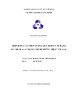 Nhận dạng các hiện tượng quá độ điện từ bằng wavelet và áp dụng cho hệ thống điện Việt Nam