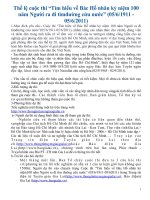 Thể lệ cuộc thi tìn hiểu 100 năm ngày Bác Hồ ra đi tìm đường cứu nước