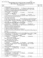 Đề thi Kiểm định chất lượng Toán và Tiếng Việt lớp 5