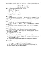 Đề thi HSG hóa học 8 năm 2010 2011 Bỉm Sơn Thanh Hóa