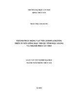 thành phần động vật nổi (zooplankton) trên tuyến sông hậu thuộc tỉnh hậu giang và thành phố cần thơ