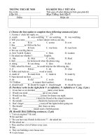 BÀI KIỂM TRA 1 TIẾT SỐ 4 ANH 8