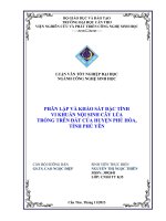 phân lập và khảo sát đặc tính vi khuẩn nội sinh cây lúa trồng trên đất của huyện phú hòa, tỉnh phú yên