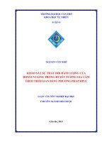 khảo sát sự thay đổi hàm lượng của doxycycline trong huyết tương gia cầm theo thời gian bằng phương pháp hplc