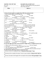 BÀI KIỂM TRA 1 TIẾT SỐ 3 ANH 8