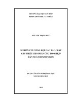 nghiên cứu tổng hợp các tác chất cần thiết cho phản ứng tổng hợp dẫn xuất benzofuran