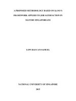 A PROPOSED METHODOLOGY BASED ON KANOS FRAMEWORK APPLIED TO JOB SATISFACTION IN MATURE SINGAPOREANS 