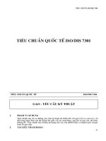 Tiêu chuẩn quốc tế Gạo yêu cầu kỹ thuật