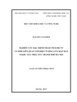 Nghiên cứu đặc điểm trầm tích Đệ tứ và mối liên quan với hiện tượng lún mặt đất ở khu vực phía Tây thành phố Hà Nội