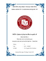 Phân tích vai trò các bên liên quan trong dự án nhà máy lọc hóa dầu nghi sơn – thanh hóa