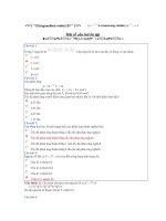 MỘT SỐ CÂU HỎI TRẮC NGHIỆM HÓA