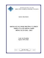 khảo sát sự sinh trưởng và phát triển của ớt kiểng ghép đông xuân 2012  2013