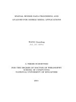 SPATIAL SENSOR DATA PROCESSING AND ANALYSIS FOR MOBILE MEDIA APPLICATIONS 