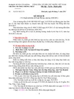 Kế hoạch thi HKII cấp Tiểu học NH 2010 2011