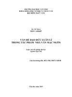 vấn đề đạo đức luân lí trong tác phẩm nhà văn mạc ngôn