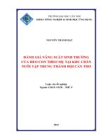 đánh giá năng suất sinh trưởng của heo con theo mẹ tại khu chăn nuôi tập trung thành đội cần thơ