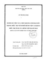 Đánh giá việc lựa chọn kháng sinh ban đầu trong điều trị viêm phổi bệnh viện tại khoa điều trị tích cực   bệnh viện bạch mai