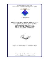 đánh giá sự sinh trưởng, năng suất và chất lượng trái của quýt đường không hột ở giai đoạn cây bốn năm tuổi tại thành phố vĩnh long, tỉnh vĩnh long