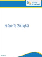 MySQL hệ quản trị CSDL MySQL