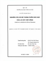 Nghiên cứu sơ bộ thành phần hóa học của lá cây chè vằng