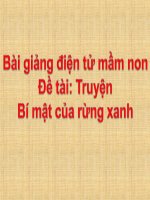 Bài giảng điện tử mầm non lớp Chồi đề tài Truyện Bí mật của rừng xanh