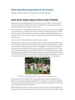 Buổi hoạt động ngoại khóa ở sân trường 