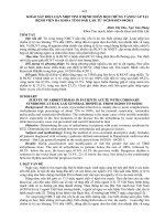 KHẢO sát rối LOẠN NHỊP TIM ở BỆNH NHÂN hội CHỨNG VÀNH cấp tại BỆNH VIỆN đa KHOA TỈNH đắc LAAA81K từ 10 2010 đến 04 2011 