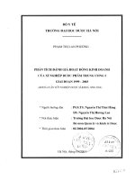 Phân tích đánh giá hoạt động kinh doanh của xí nghiệp dược phẩm trung ương i giai đoạn 1999  đến 2003