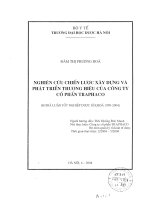 Nghiên cứu chiến lược xây dựng và phát triển thương hiệu của công ty cổ phần traphaco