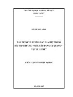 Xây dựng và hướng dẫn giải hệ thống bài tập chương mắt  các dụng cụ quang  vật lí 11 THPT
