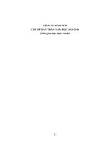 GIÁO ÁN MẦM NON CHỦ ĐỀ BẢN THÂN NĂM HỌC 20152016