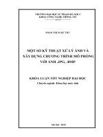 Một số kỹ thuật xử lý ảnh và xây dựng chương trình mô phỏng với ảnh  JPG,