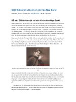 Giới thiệu một vài nét về văn hào nga gorki 