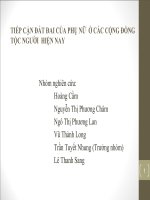 Bài thuyết trình tiếp cận đất đai của phụ nữ ở các cộng đồng tộc người hiện nay