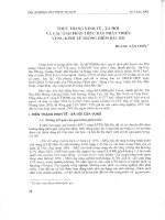 Thực trạng kinh tế, xã hội và các giải pháp thúc đẩy phát triển vùng kinh tế trọng điểm Bắc Bộ  Hoàng Văn Chức