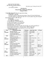 Kế hoạch tháng 8+9 của Liên đội. Mẫu tham khảo