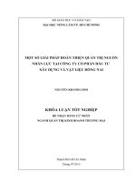 Một số giải pháp hoàn thiện quản trị nguồn nhân lực tại công ty cổ phần đầu tư xây dựng và vật liệu đồng nai