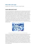 Khan hiếm nước ngọt 