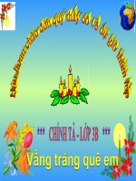 Bài giảng tiếng việt 3 tuần 17 bài chính tả   nghe  viết vầng trăng quê em, phân biệt dgir, ătăc 