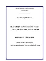 Trang phục của người dao tuyển ở huyện bảo thắng, tỉnh lào cai
