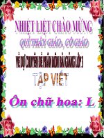 Bài giảng tiếng việt 3 tuần 15 bài tập viết   ôn chữ hoa l 