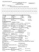 Đề thi Tiếng Anh Grade 11  HKI (2010 2011
