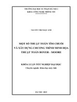 Một số thuật toán tìm chuỗi và xây dựng chương trình minh họa thuật toán boyer moore