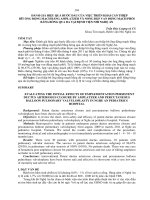 ĐÁNH GIÁ HIỆU QUẢ bước đầu của VIỆC TRIỂN KHAI CAN THIỆP bít ỐNG ĐỘNG MẠCH BẰNG AMPLATZER và NONG hẹp VAN ĐỘNG MẠCH PHỔI BẰNG BÓNG QUA DA tại BỆNH VIỆN NHI NGHỆ AN 