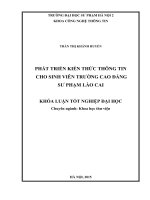 Phát triển kiến thức thông tin cho sinh viên trường cao đẳng sư phạm lào cai
