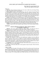 ĐÓNG THÔNG LIÊN NHĨ BẰNG dù tại BỆNH VIỆN NHI ĐỒNG 2 