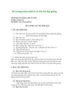 Đề cương môn sinh lí và tồn trữ hạt giống