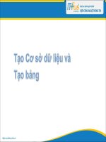 MySQL tạo cơ sở dữ liệu và tạo bảng